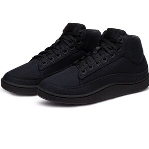 🆕Allbirds Women's Canvas Pacer Mid Top Sneakers Black Size 8 Organic Cotton
